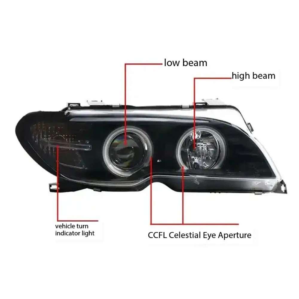 Car Craft Compatible With Bmw 3 Series Lci E46 2003-2005 Two-door Coupe With Original Halogen Version Car Upgraded Head Light Lamp Xenon Headlight Retrofit Upgrade Modified Led Drl Hid Headlights - CAR CRAFT INDIA