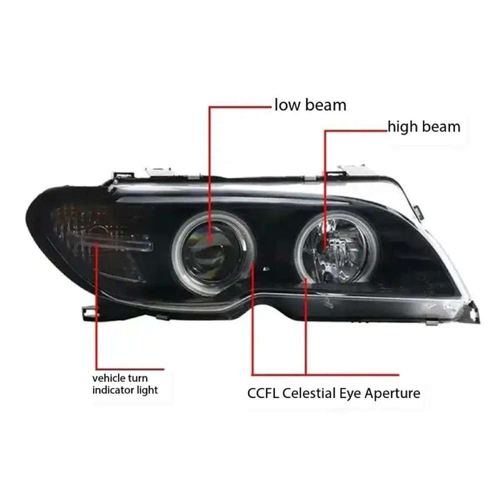 Car Craft Compatible With Bmw 3 Series Lci E46 2003-2005 Two-door Coupe With Original Halogen Version Car Upgraded Head Light Lamp Xenon Headlight Retrofit Upgrade Modified Led Drl Hid Headlights - CAR CRAFT INDIA