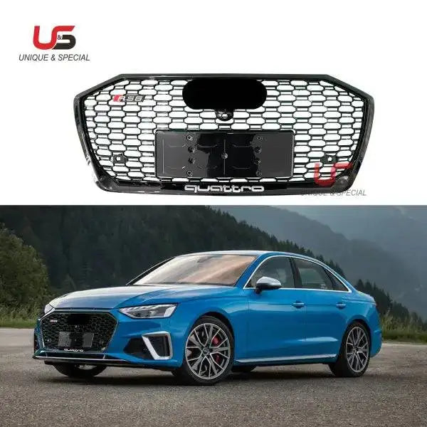 ABS Honeycomb Black Frame Black Mesh RS6 Grille S6 Body Kit