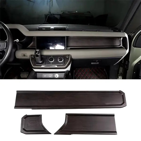 ABS Oak Wood Grain for Land Rover Defender 110 2020-2023 Car Interior Modification Protection Cover Decorative Patch