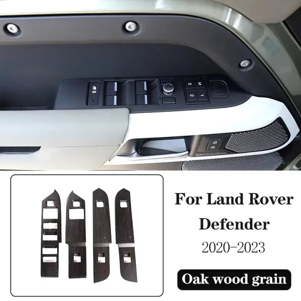 ABS Oak Wood Grain for Land Rover Defender 110 2020-2023 Car Interior Modification Protection Cover Decorative Patch