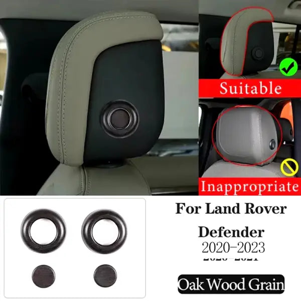 ABS Oak Wood Grain for Land Rover Defender 110 2020-2023 Car Interior Modification Protection Cover Decorative Patch