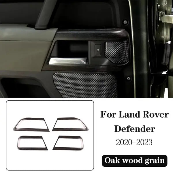 ABS Oak Wood Grain for Land Rover Defender 110 2020-2023 Car Interior Modification Protection Cover Decorative Patch