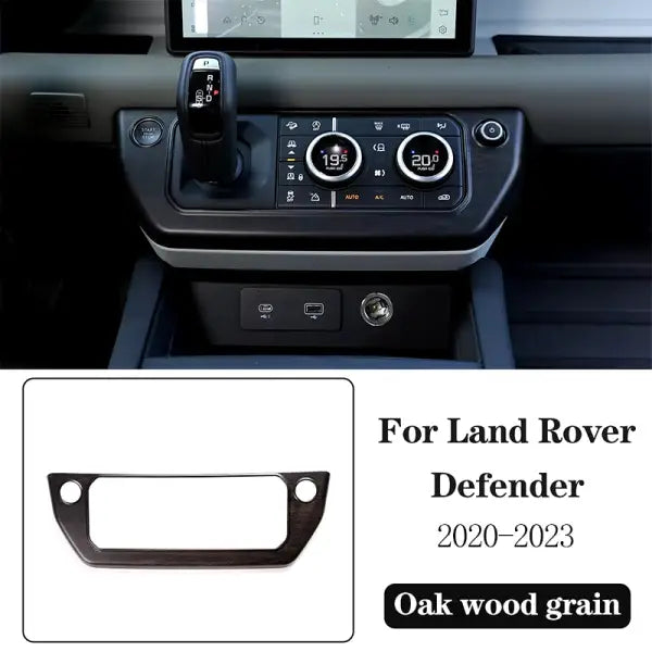 ABS Oak Wood Grain for Land Rover Defender 110 2020-2023 Car Interior Modification Protection Cover Decorative Patch