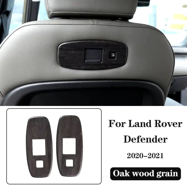 ABS Oak Wood Interior Kit,For Land Rover Defender 110 2020-2021,Car Steering Wheel Cover,Gears,Door Handle Glass Lift Frame ,LHD