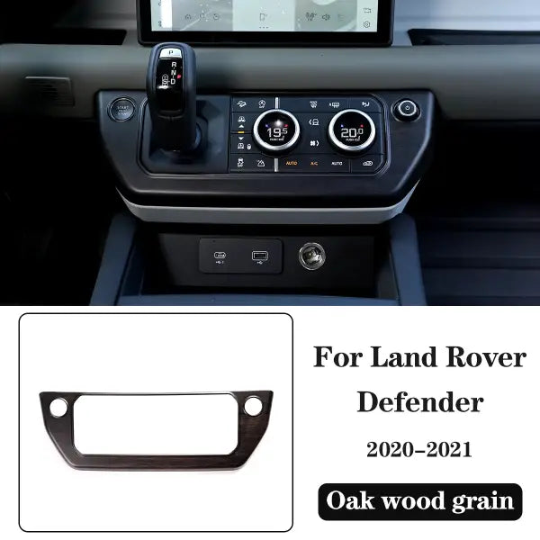 ABS Oak Wood Interior Kit,For Land Rover Defender 110 2020-2021,Car Steering Wheel Cover,Gears,Door Handle Glass Lift Frame ,LHD