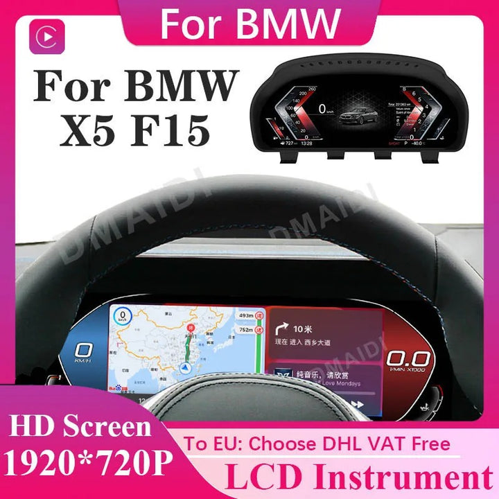 BMW 1 2 3 4 5 6 7 X1 X3 X4 X5 X6 X7 Z4 F10 F20 F30 F34 F12 F02 F48 F25 F26 F15 F16 E60 E70 E90 E84 E89 ANDROID DIGITAL INSTRUMENTAL CLUSTER SPEEDOMEETER  WITH CARPLAY