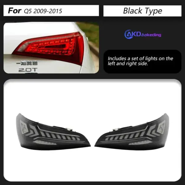 AKD Car Lights for Audi Q5 Q5L LED Tail Light 2008-2018 Q5 Q5L Rear Fog Brake Turn Signal Automotive Accessories