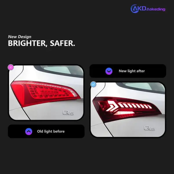AKD Car Lights for Audi Q5 Q5L LED Tail Light 2008-2018 Q5 Q5L Rear Fog Brake Turn Signal Automotive Accessories