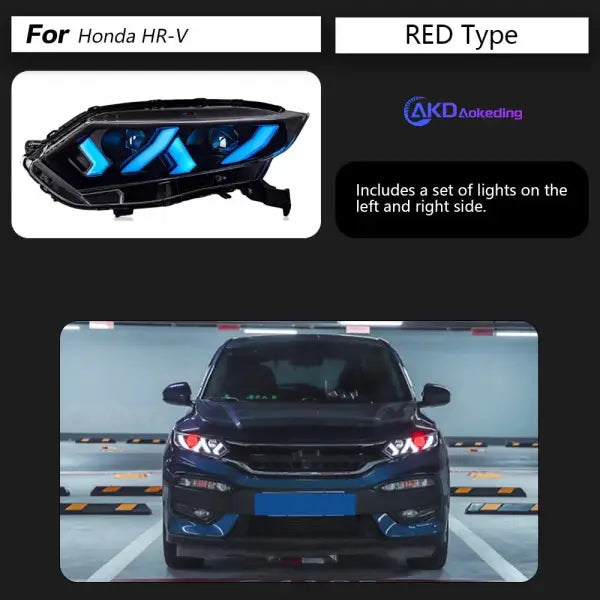 AKD Car Styling for Honda HR-V LED Headlight 2015-2021 Headlights HRV Vezel DRL Turn Signal High Beam Angel Auto Accessories