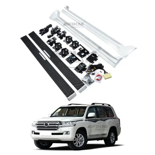 Aluminium Three Support Threshold with LED Lights Power Running Boards for Toyota Land Cruiser LC300 Side Step