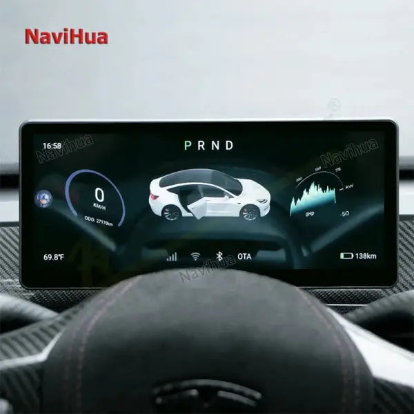 Android 10.25 Inch Touch Screen Digital LCD Dashboard Intelligent Speedometer Instrument for Tesla Model 3/Y