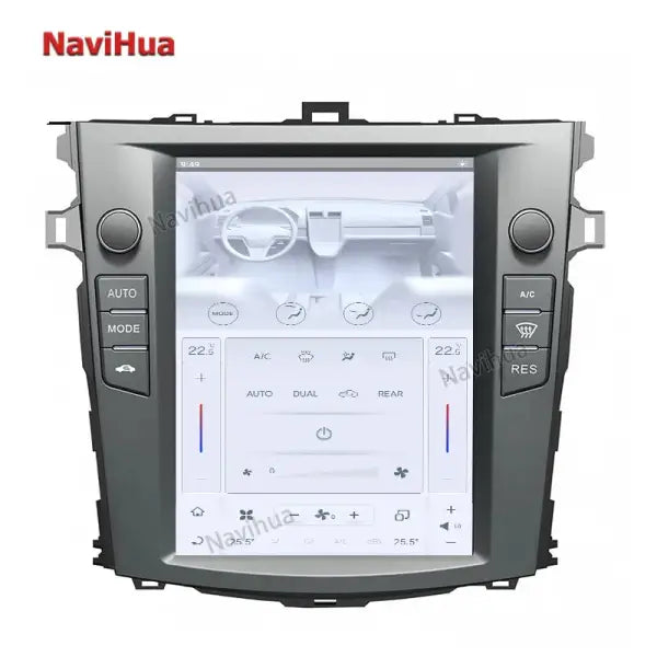 Android 11 10.4 Inch Vertical Screen DVD Player Car Radio Audio GPS Stereo for Tesla Style Toyota Corolla 2006-2013