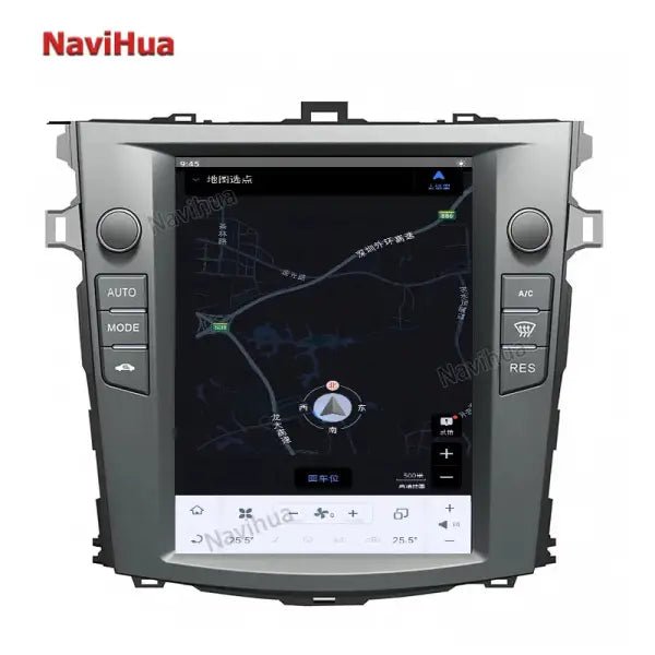 Android 11 10.4 Inch Vertical Screen DVD Player Car Radio Audio GPS Stereo for Tesla Style Toyota Corolla 2006-2013