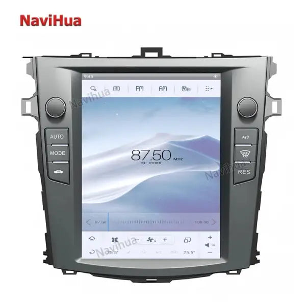 Android 11 10.4 Inch Vertical Screen DVD Player Car Radio Audio GPS Stereo for Tesla Style Toyota Corolla 2006-2013