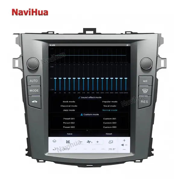 Android 11 10.4 Inch Vertical Screen DVD Player Car Radio Audio GPS Stereo for Tesla Style Toyota Corolla 2006-2013