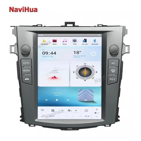 Android 11 10.4 Inch Vertical Screen DVD Player Car Radio Audio GPS Stereo for Tesla Style Toyota Corolla 2006-2013