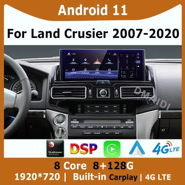 Android 11 Car Radio for Toyota Land Cruiser 200 LC200 2007-2020 GPS Navigation DVD Multimedia Player Carplay Auto Stereo Screen