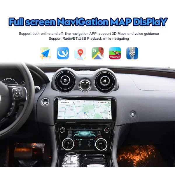 Android 12 Car Radio Dual System for Jaguar XJ XJL XJR 2009-2018 Multimedia Player Carplay Android Auto Stereo Replacement