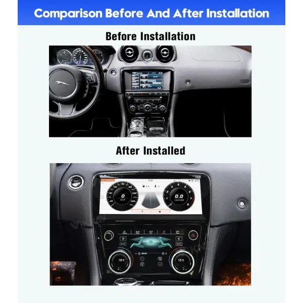 Android 12 Car Radio Dual System for Jaguar XJ XJL XJR 2009-2018 Multimedia Player Carplay Android Auto Stereo Replacement