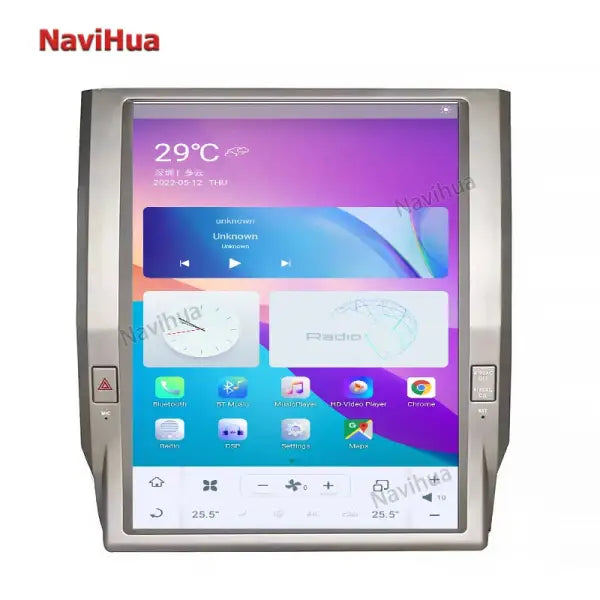 Android 7.1 Car DVD Player 12.1" Vertical Screen Navigation GPS Auto Radio Head Unit for Tesla Style Toyota Tundra 2014+