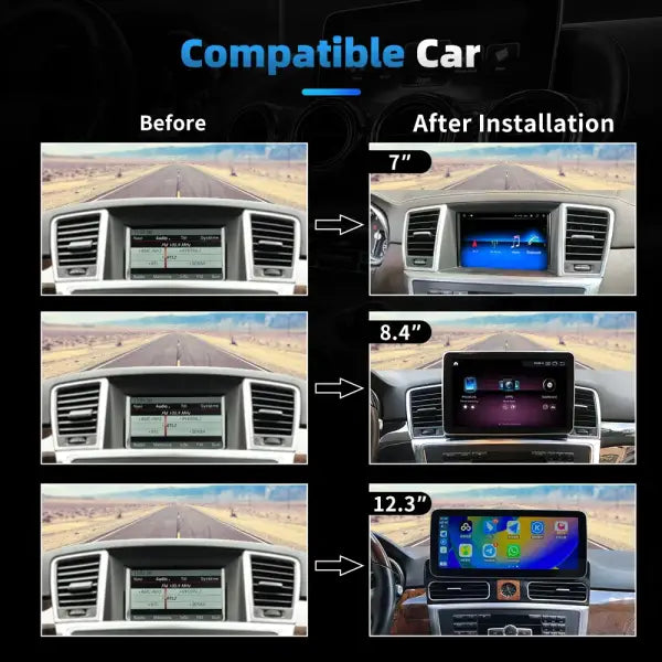 Android Car Multimedia Player GPS Navigation Radio for Mercedes Benz ML W166 GL X166 2012-2015 BT IPS Touch Screen Auto Carplay