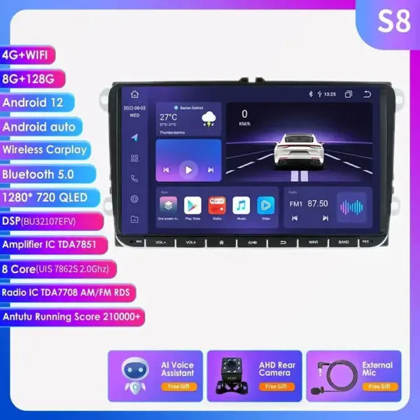 Android Car Multimedia for VW GOLF 5 POLO 6 PASSAT B6 CC Radio TOURAN SCIROCCO CADDY Jetta Amarok Skoda Auto Radio Audio Player