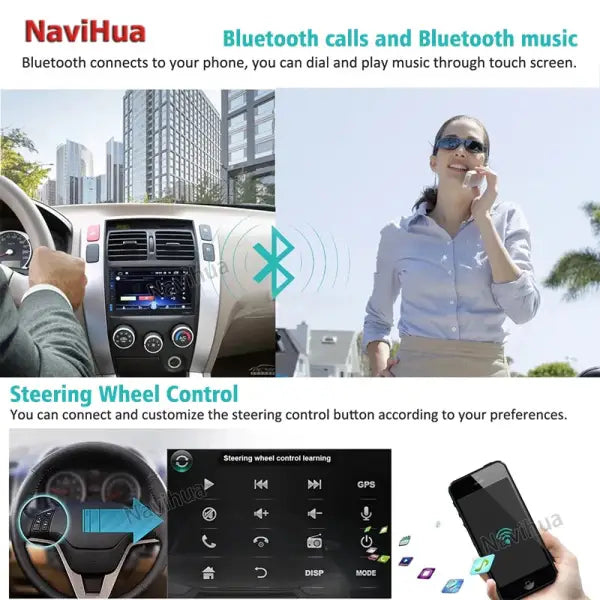 Android Car Radio Touch Screen 6.2 Inch Double Din Universal Car DVD Player 2 Din Auto Stereo Multimedia GPS Navigation
