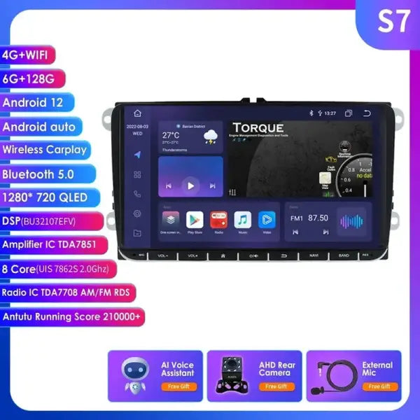 Android Car Radio for VW GOLF 5 POLO Sedan PASSAT B6 CC Radio TOURAN SCIROCCO CADDY Jetta Skoda Seat Car Multimedia Audio Player