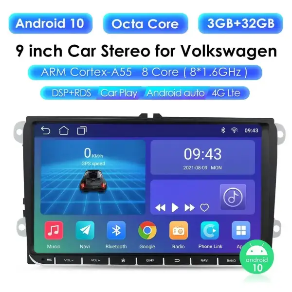 Android Car Radio for VW GOLF 5 POLO Sedan PASSAT B6 CC Radio TOURAN SCIROCCO CADDY Jetta Skoda Seat Car Multimedia Audio Player