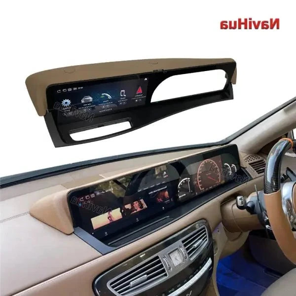 Android GPS Multimedia Stereo Navigation Twin Screen Leather Edition DVD Player Car Radio for Mercedes Benz S Class W221