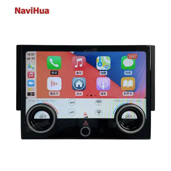 Android GPS Navigation AC Control Panel with Carplay Steering Wheel Button Window Lifter Switch for Land Rover Sport 2013-2017