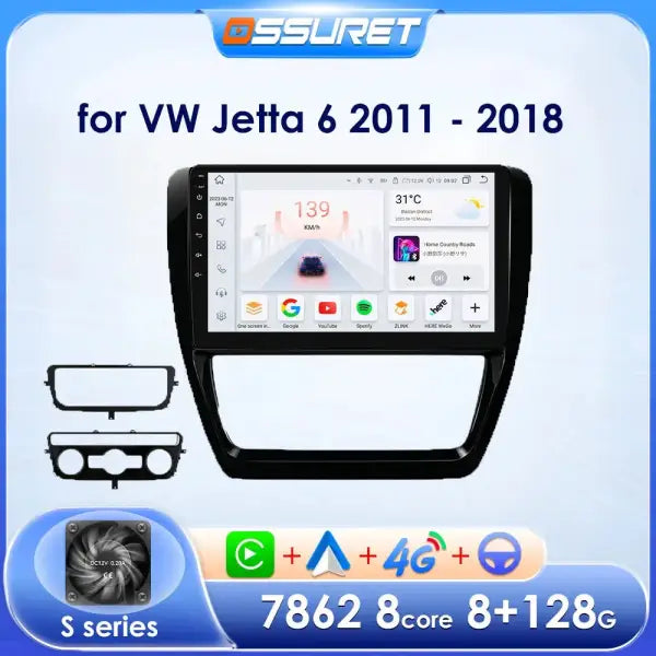 Android Screen for Volkswagen VW Jetta 6 2011 - 2018 Stereo Car Radio Video Players Wireless Carplay 2 Din GPS DSP 7862