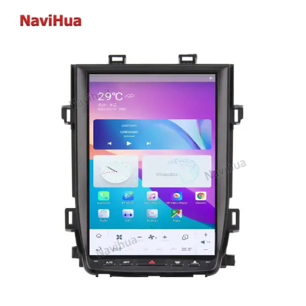 Android Vertical Screen Car DVD Player Multimedia Radio GPS Navigation for Tesla Style Toyota Alphard 2008-2015