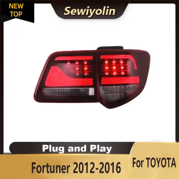 Car Animation LED Trailer Lights for Toyota Fortuner 2012-2016 Facelift Rear DRL Signal Automotive Plug and Play