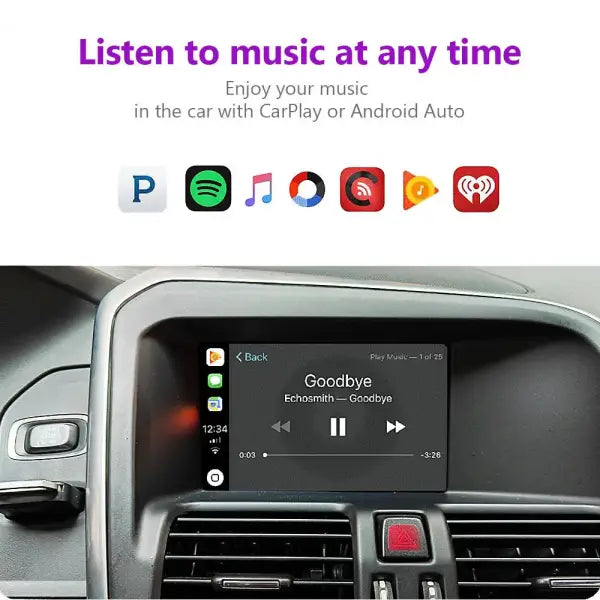 Apple Carplay Inalámbrico Android Auto Decodificador Para Volvo XC60 S60 V40 V60 XC70 XC90 S80 2011-2019 Airplay Car Play Acceso