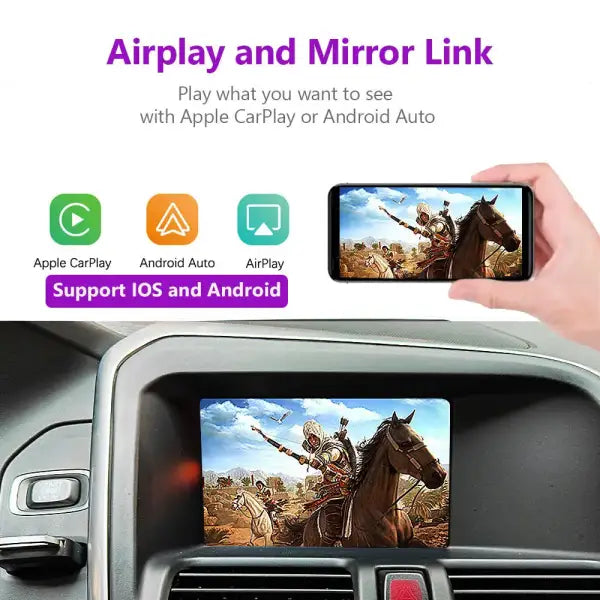 Apple Carplay Inalámbrico Android Auto Decodificador Para Volvo XC60 S60 V40 V60 XC70 XC90 S80 2011-2019 Airplay Car Play Acceso