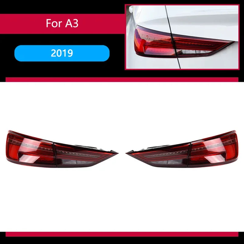 Audi A3 Tail Lights 2013-2019 A3 LED Tail Lamp LED DRL Dynamic Signal Brake Reverse Automotive