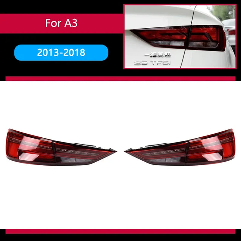 Audi A3 Tail Lights 2013-2019 A3 LED Tail Lamp LED DRL Dynamic Signal Brake Reverse Automotive