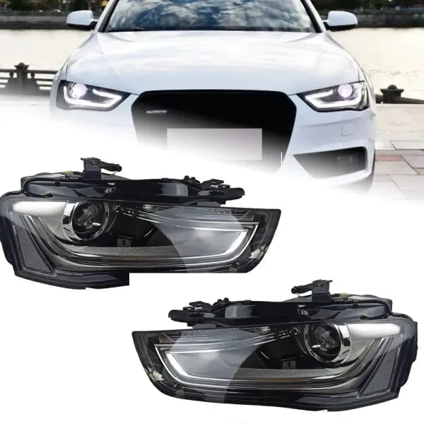 Audi A4 LED Headlight 2013-2016 Headlights A4L DRL Turn Signal High Beam Angel Eye Automotive