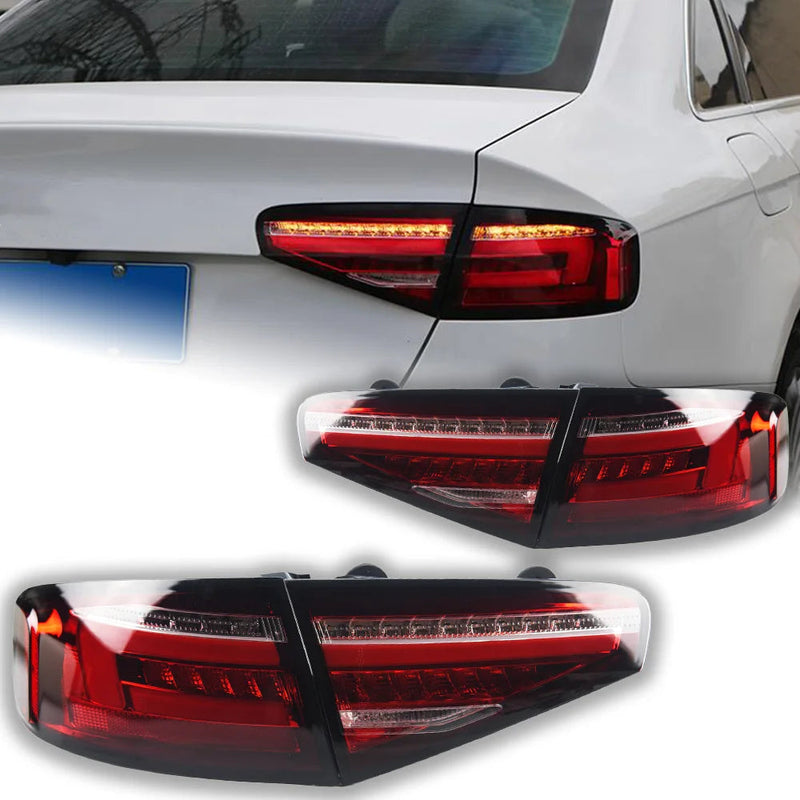 Audi A4 Tail Lamp 2013-2016 A4 Tail Light LED DRL Dynamic Signal Reverese Rear Lamp Automotive