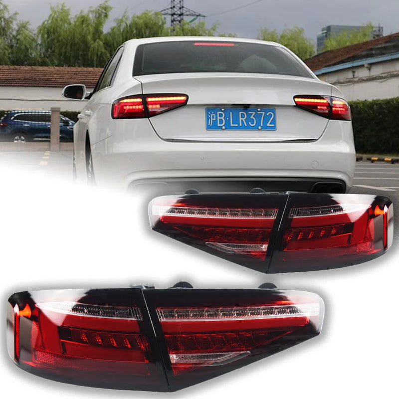 Audi A4 Tail Lamp 2013-2016 A4 Tail Light LED DRL Dynamic Signal Reverese Rear Lamp Automotive