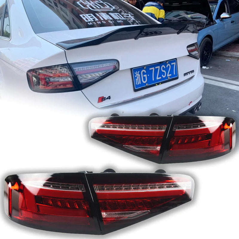 Audi A4 Tail Lamp 2013-2016 A4 Tail Light LED DRL Dynamic Signal Reverese Rear Lamp Automotive