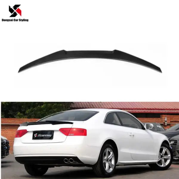 For Audi A5 B8 S5 RS5 M4 Style Carbon Fiber Rear Trunk Lip Tail Wing Boot Spoiler Ducktail 2010+