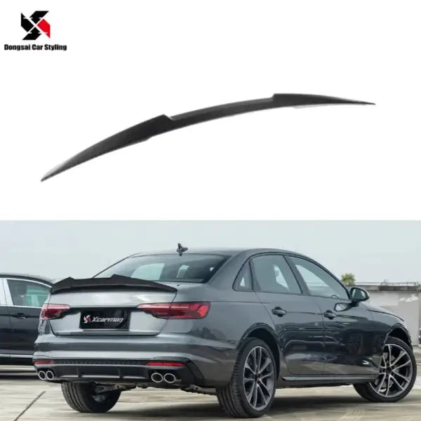 For Audi A5 B9 S5 RS5 M4 Style Carbon Fiber Rear Trunk Lip Tail Wing Boot Spoiler Ducktail 2016+