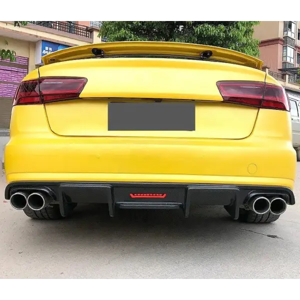 Audi A6 Carbon Fiber Rear Bumper Lip for Audi A6 2012-2015 Upgrade Karbel Style Audi A6 C7 Rear Diffuser