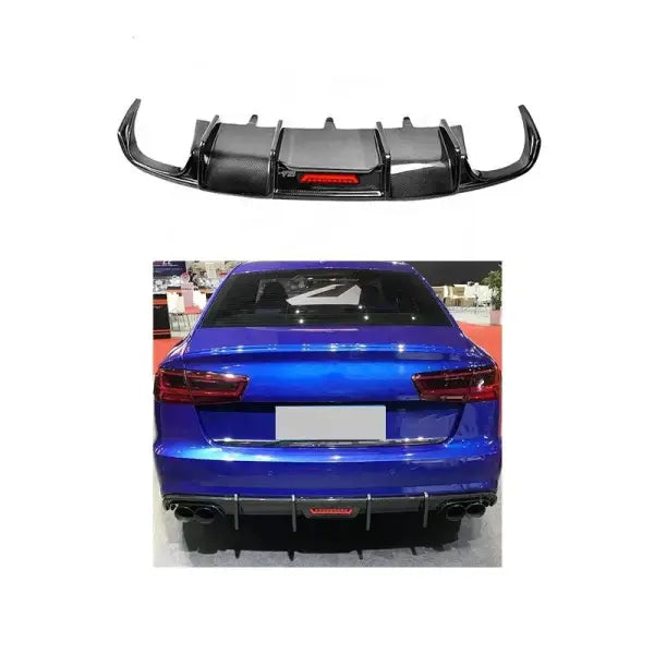 Audi A6 Carbon Fiber Rear Bumper Lip for Audi A6 2012-2015 Upgrade Karbel Style Audi A6 C7 Rear Diffuser