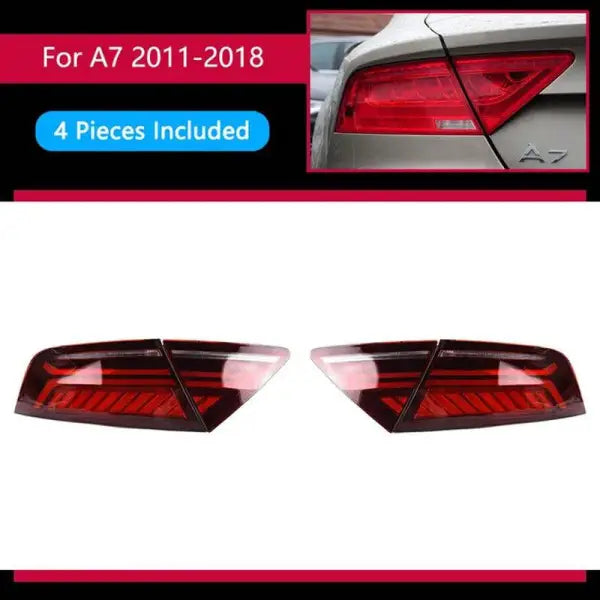 Audi A7 Tail Lights 2011-2018 RS7 LED Tail Light Rear lamp