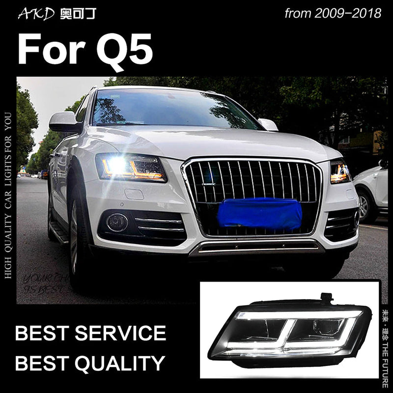 Audi Q5 Headlights 2009-2018 Q5 LED Headlight Projector Lens Siginal DRL Head Lamp Automotive