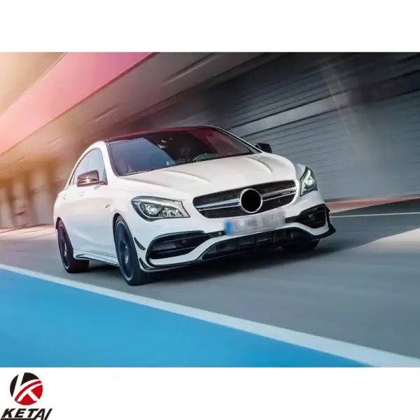 Auto Body Parts CLA45 AMG Style Car PP ABS Front Lip Rear Diffuser Side Skirt Vents Spoiler Body Kit for BENZ W117 2016-2018